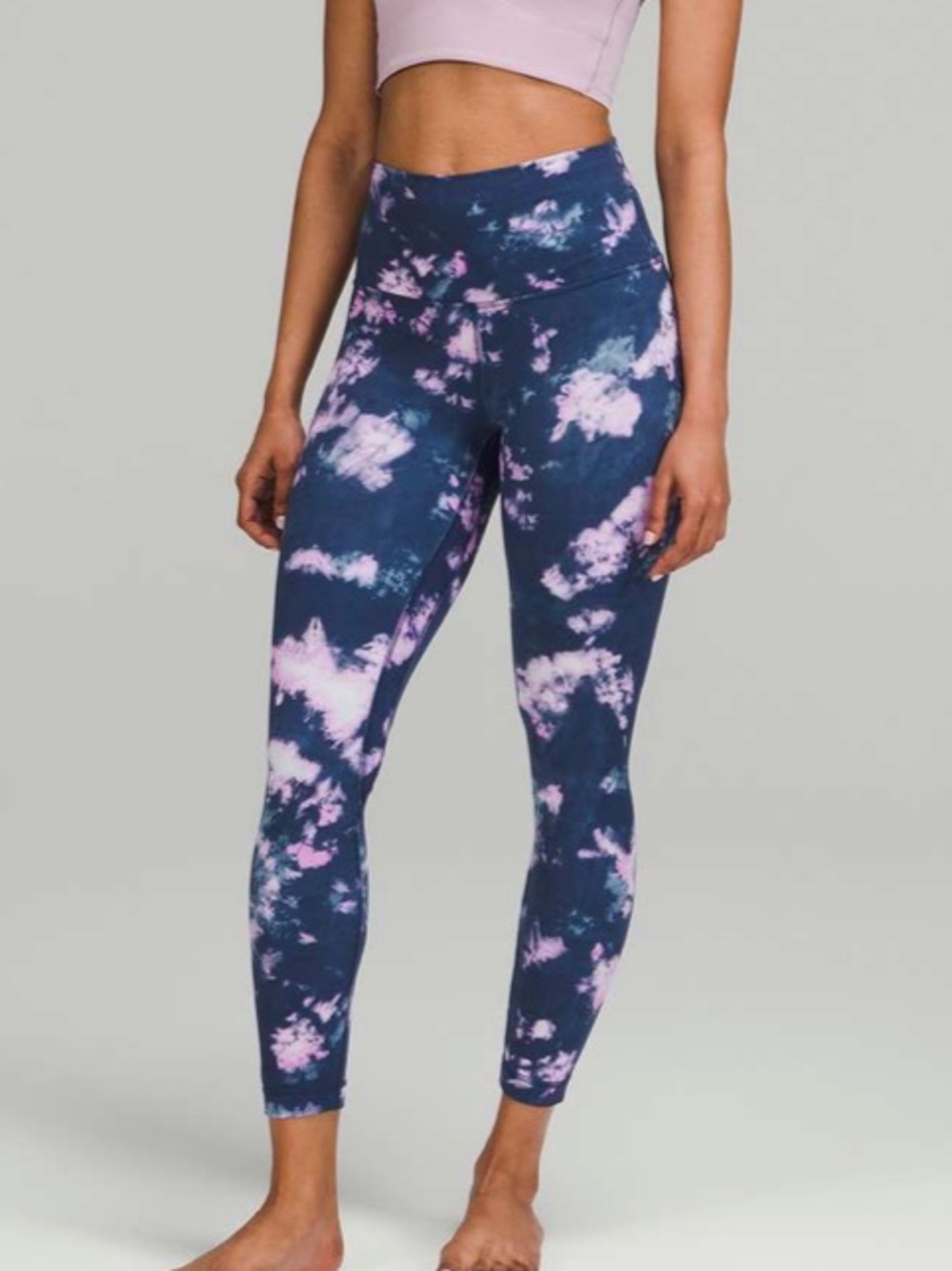 Lululemon Align High Rise Pant 25” Circulate Tie Dye Mineral Blue Multi Size 14